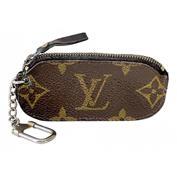 Louis Vuitton brown monogram canvas small keychain zip pouch - Picture 1 of 11